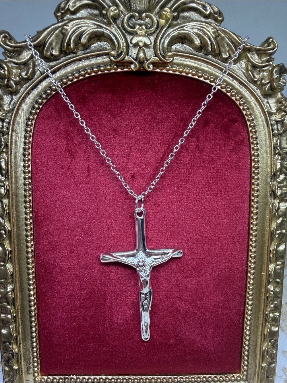 925 Sterling Silver 2.25β Crucifix Cross 22β Chain Necklace Unisex Meaningful